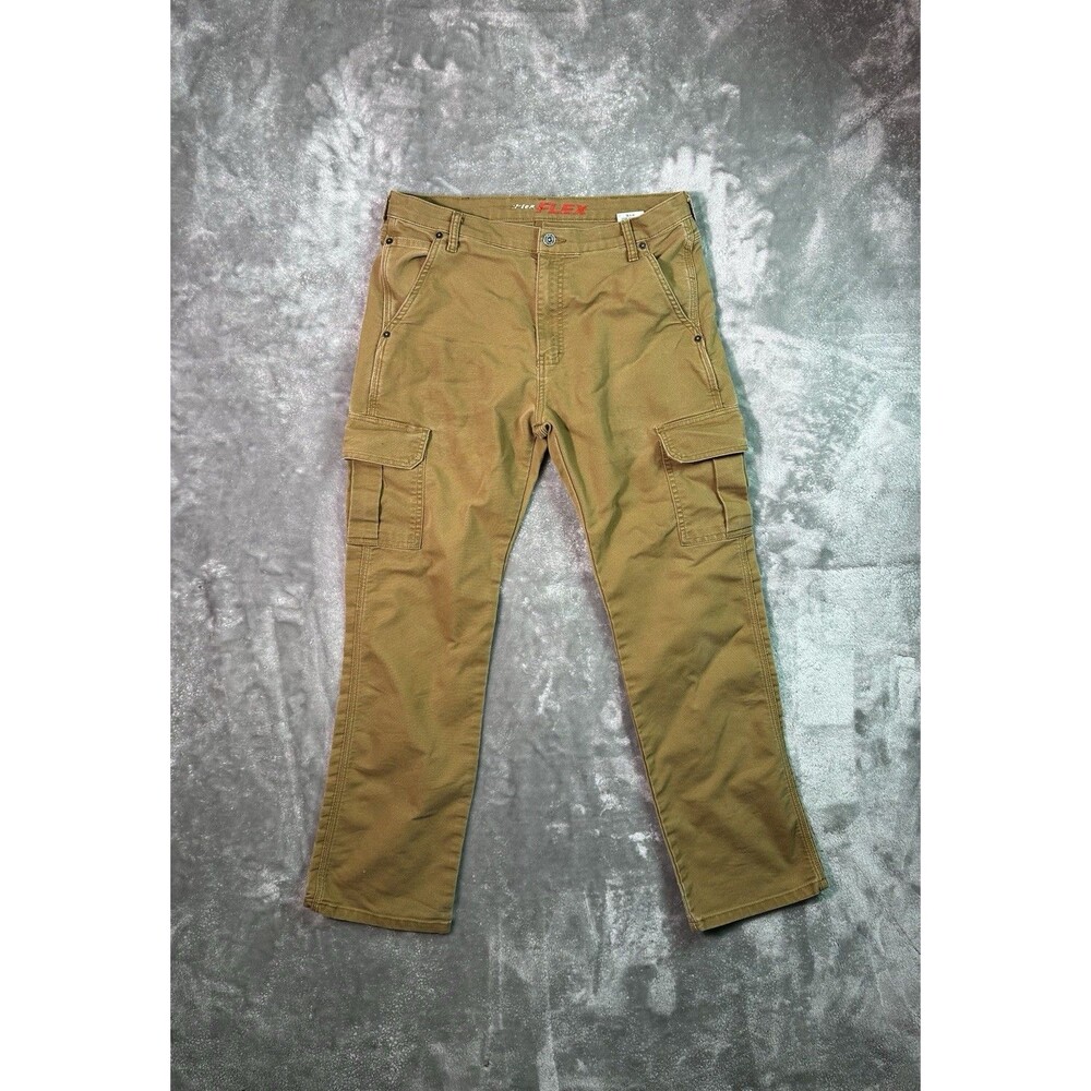 Dickies Pants Men's 30x32 Fits 34x31 Brown Flex Regular Fit Duck Cargo